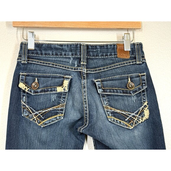 BKE Sabrina Stretch Bootcut Jeans Size 26R X 31.5 Western Grunge Denim Stitching - Picture 6 of 14